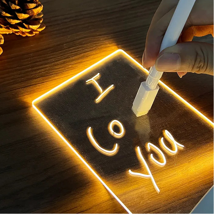 Veilleuse LED Tableau Message USB – Cadeau Décoration avec Stylo