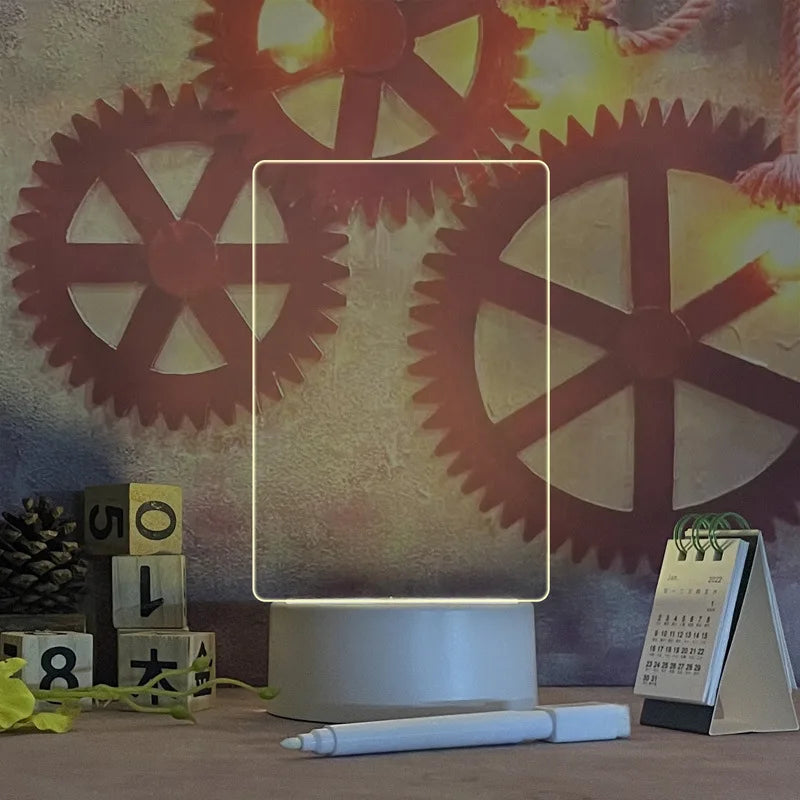 Veilleuse LED Tableau Message USB – Cadeau Décoration avec Stylo